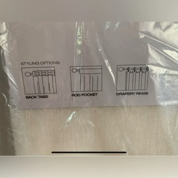 DKNY Paradox Ivory Sheer Curtain Pair 50” x 84” - Picture 5 of 5